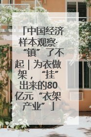 中国经济样本观察·“镇”了不起｜为衣做架，“挂”出来的80亿元“衣架产业”
