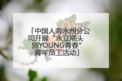 中国人寿永州分公司开展“永立潮头 别YOUNG青春”青年员工活动