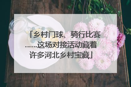 乡村门球、骑行比赛……这场对接活动藏着许多河北乡村宝藏