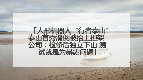 人形机器人“行者泰山”泰山首秀滑倒被抬上担架 公司：检修后独立下山 测试就是为暴露问题