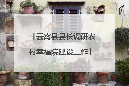 云霄县县长调研农村幸福院建设工作