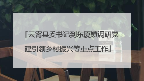 云霄县委书记到东厦镇调研党建引领乡村振兴等重点工作