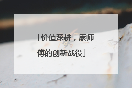 价值深耕，康师傅的创新战役