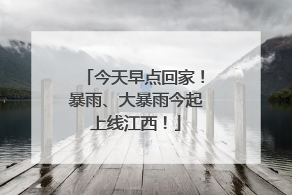 今天早点回家！暴雨、大暴雨今起上线江西！