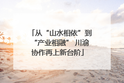 从“山水相依”到“产业相融” 川渝协作再上新台阶