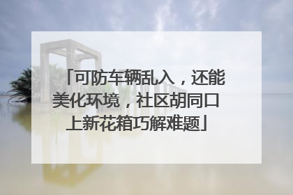 可防车辆乱入，还能美化环境，社区胡同口上新花箱巧解难题