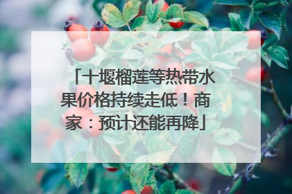 十堰榴莲等热带水果价格持续走低！商家：预计还能再降