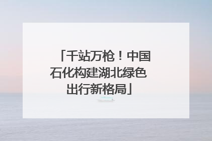 千站万枪！中国石化构建湖北绿色出行新格局