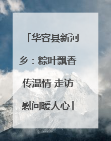 华容县新河乡：粽叶飘香传温情 走访慰问暖人心