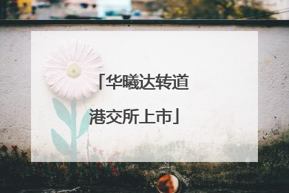 华曦达转道港交所上市