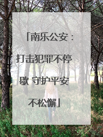 南乐公安：打击犯罪不停歇 守护平安不松懈
