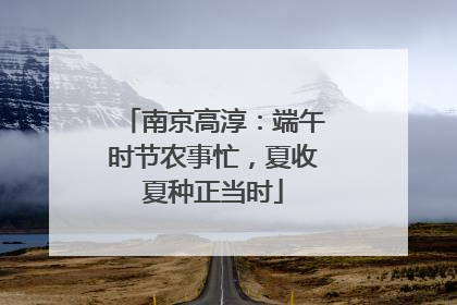 南京高淳：端午时节农事忙，夏收夏种正当时