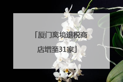 厦门离境退税商店增至31家