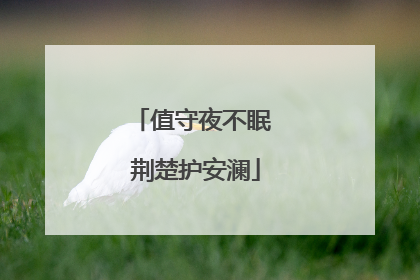值守夜不眠 荆楚护安澜