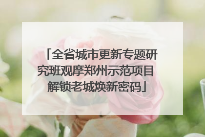 全省城市更新专题研究班观摩郑州示范项目 解锁老城焕新密码