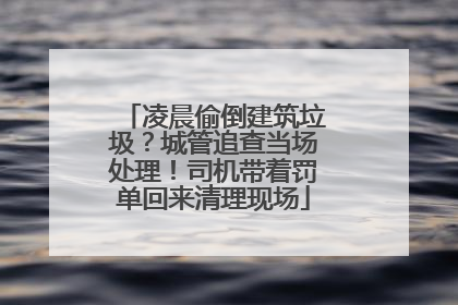 凌晨偷倒建筑垃圾？城管追查当场处理！司机带着罚单回来清理现场