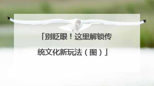 别眨眼！这里解锁传统文化新玩法（图）