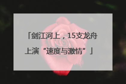 剑江河上，15支龙舟上演“速度与激情”