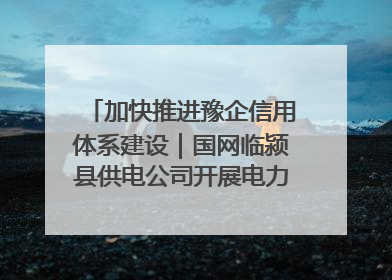 加快推进豫企信用体系建设｜国网临颍县供电公司开展电力行业信用企业现场咨询访谈工作