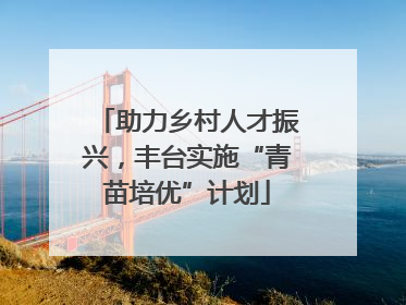助力乡村人才振兴，丰台实施“青苗培优”计划