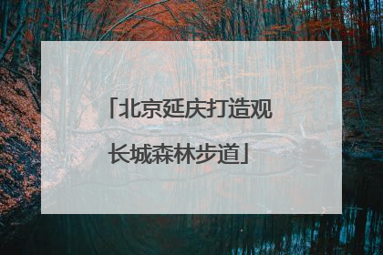 北京延庆打造观长城森林步道