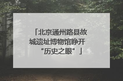 北京通州路县故城遗址博物馆睁开“历史之眼”