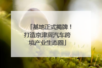 基地正式揭牌！打造京津冀汽车跨境产业生态圈