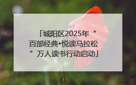 城阳区2025年“百部经典•悦读马拉松”万人读书行动启动