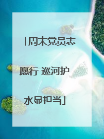 周末党员志愿行 巡河护水显担当