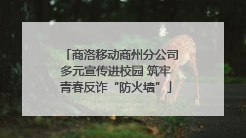 商洛移动商州分公司多元宣传进校园 筑牢青春反诈“防火墙”