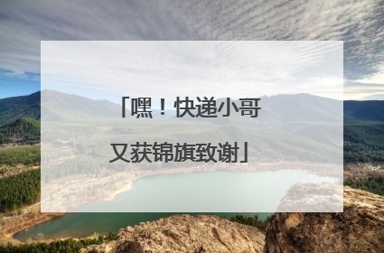 嘿！快递小哥又获锦旗致谢