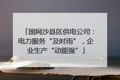 国网沙县区供电公司：电力服务“及时雨”，企业生产“动能强”