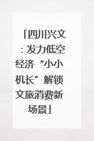 四川兴文：发力低空经济“小小机长”解锁文旅消费新场景