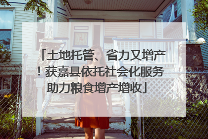 土地托管、省力又增产！获嘉县依托社会化服务助力粮食增产增收