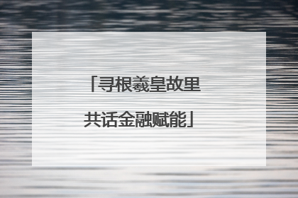 寻根羲皇故里 共话金融赋能