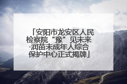 安阳市龙安区人民检察院“豫”见未来·润苗未成年人综合保护中心正式揭牌