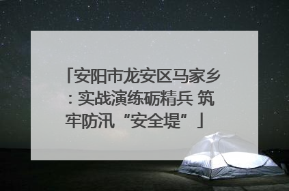 安阳市龙安区马家乡：实战演练砺精兵 筑牢防汛“安全堤”