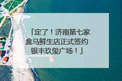 定了！济南第七家盒马鲜生店正式签约银丰玖玺广场！