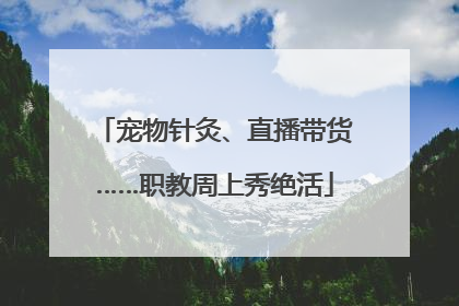 宠物针灸、直播带货……职教周上秀绝活