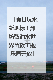夏日玩水新地标！潍坊弘润水世界苗族主题乐园开放