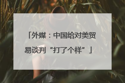 外媒：中国给对美贸易谈判“打了个样”