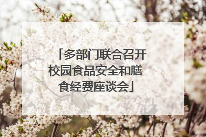 多部门联合召开校园食品安全和膳食经费座谈会