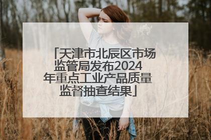 天津市北辰区市场监管局发布2024年重点工业产品质量监督抽查结果