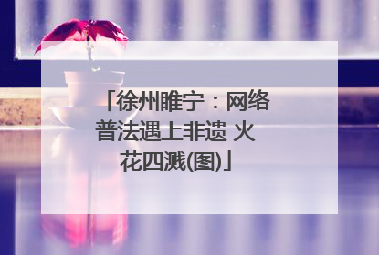 徐州睢宁：网络普法遇上非遗 火花四溅(图)