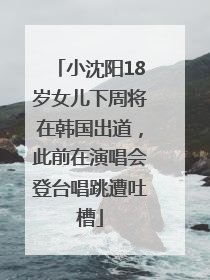 小沈阳18岁女儿下周将在韩国出道，此前在演唱会登台唱跳遭吐槽