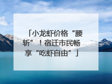 小龙虾价格“腰斩”！宿迁市民畅享“吃虾自由”