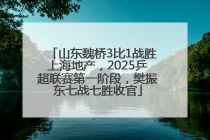 山东魏桥3比1战胜上海地产，2025乒超联赛第一阶段，樊振东七战七胜收官