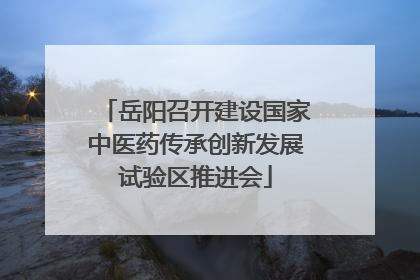 岳阳召开建设国家中医药传承创新发展试验区推进会