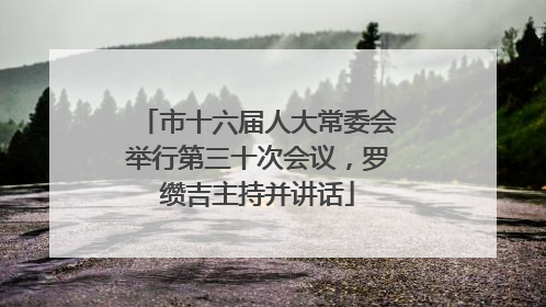 市十六届人大常委会举行第三十次会议，罗缵吉主持并讲话