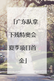广东队拿下残特奥会夏季项目首金